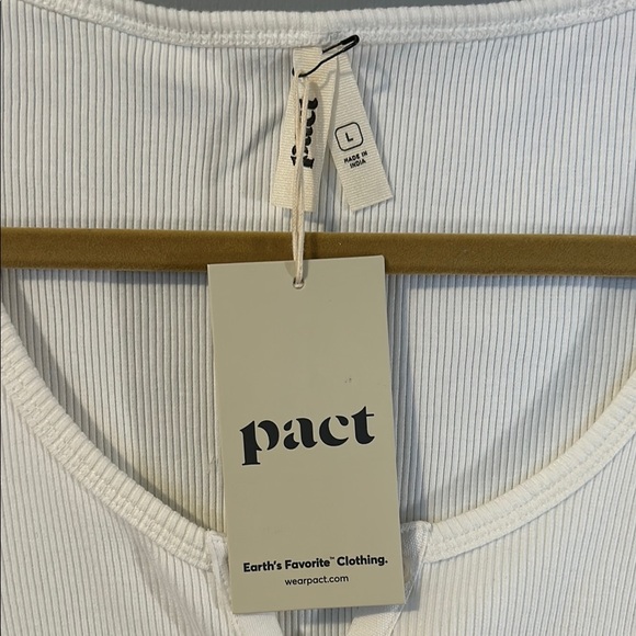 Pact Women's White Short Sleeve Tee - Picture 3 of 5